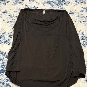 Elegant Charcoal Long Sleeve Women's Top